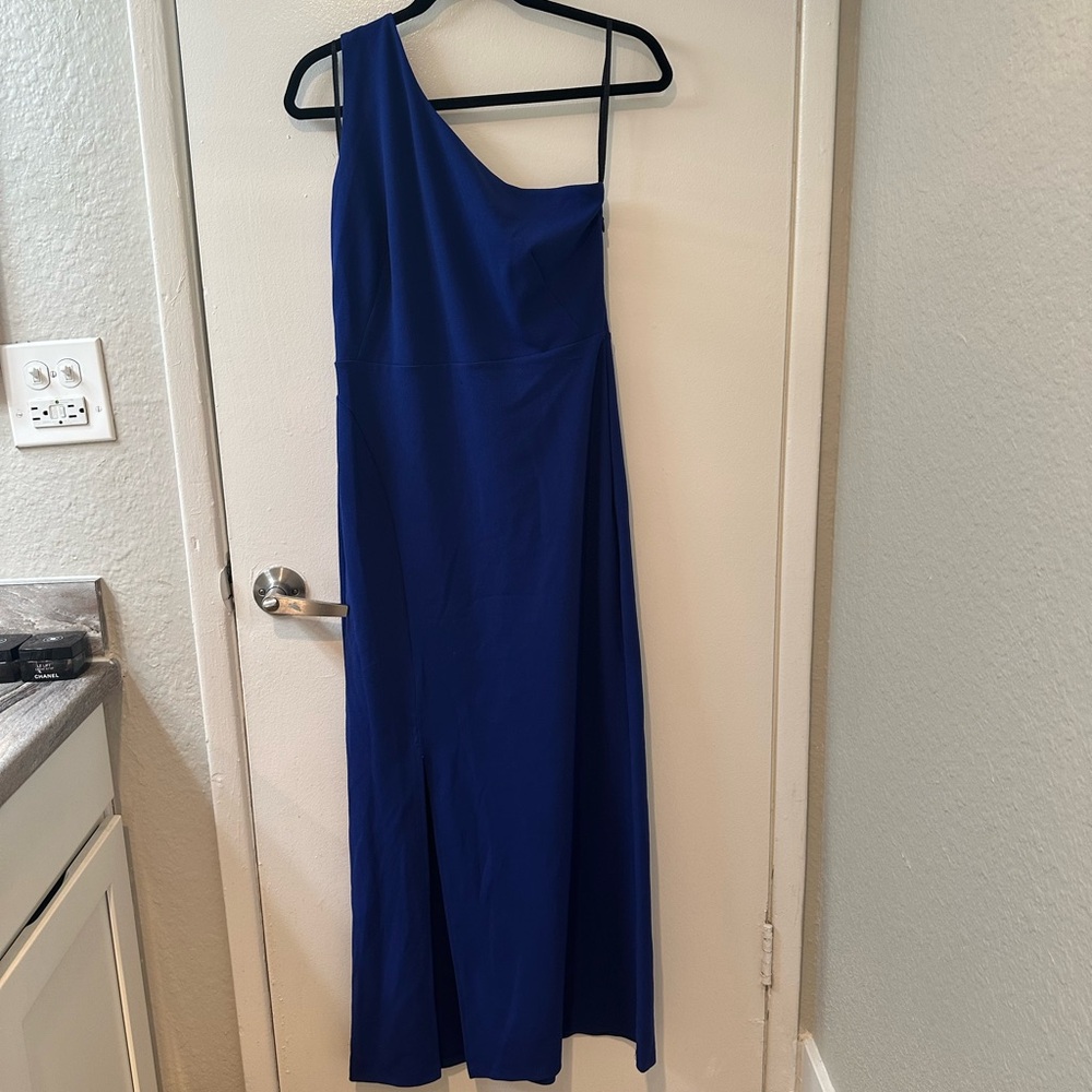 Say What? Royal Blue One-Shoulder Dress